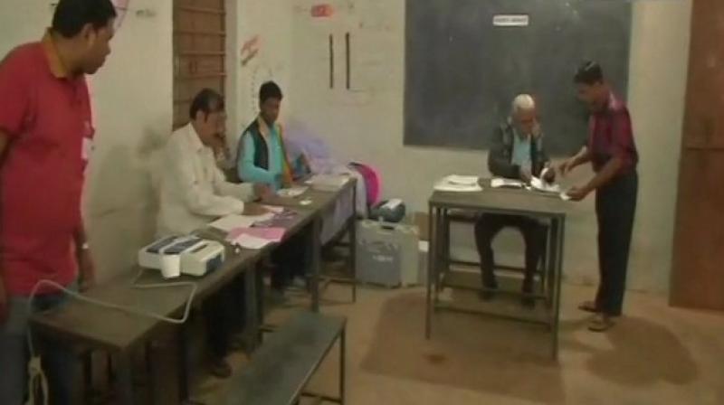 Of 72 seats, the polling for two constituencies- Amaamora and Modh is being held from 7 am to 3 pm while voting in the remainder of the constituencies will take place from 8 am to 5 pm. (Photo: ANI | Twitter)