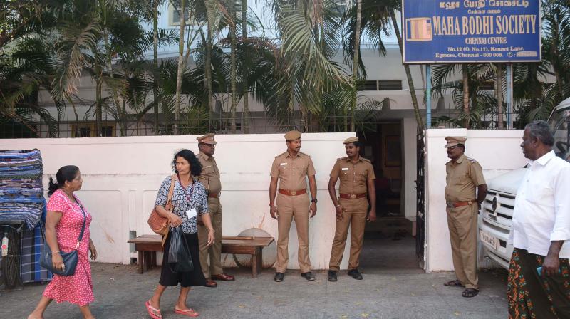 Police security stepped up near all Lankan establishments in Chennai.