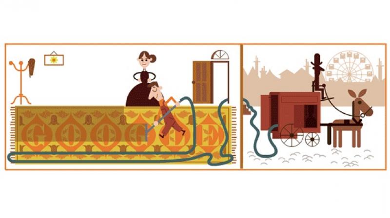 Google Doodle celebrates British engineer Hubert Cecil Booth. (Photo: Google Doodle)