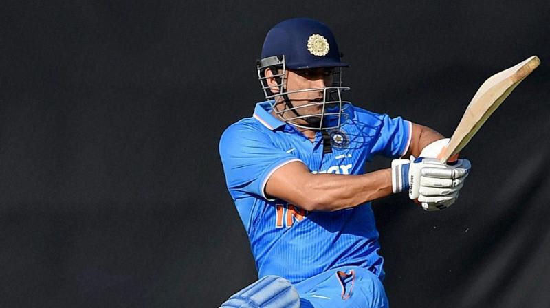 MS Dhoni struck 23 runs off the final over to remain unbeaten on 68. (Photo: AP)