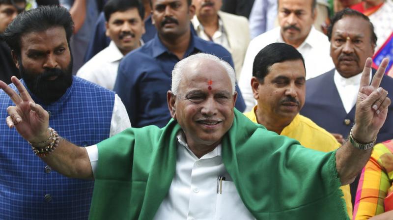 B S Yeddyurappa was sworn in as the Chief Minister of Karnataka on Thursday. (Photo: AP)