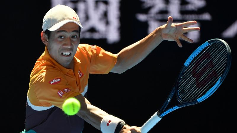 Kei Nishikori felt his way into the first set against Portugals 44th-ranked Joao Sousa before romping away to a 7-6 (8/6), 6-1, 6-2 win in 2hr 6min. (Photo: AFP)