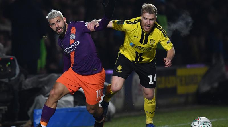 Inevitably, City took it easier on the third tier minnows this time and Sergio Agueros first-half strike was the only goal of a low-key second leg. (Photo: AFP)