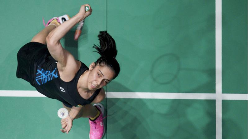 The London Olympics bronze medallist was trailing 4-10 in the opening game when Marin decided to withdraw from the contest. (Photo: AP)