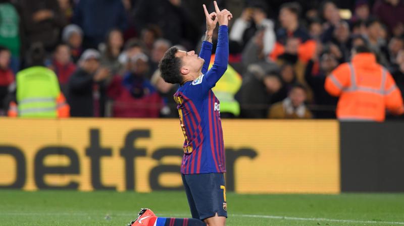 Phillipe Coutinho netted two goals in his best game of an up-and-down season for the Catalan club. (Photo: AFP)