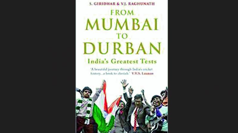 The cover of a recently-launched book From Mumbai to Durban: Indias greatest Tests.