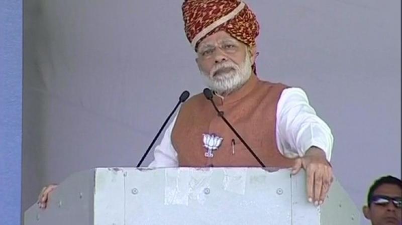 Prime Minister Modi, in his speech, also accused the Congress of spreading lies. (Photo: ANI)