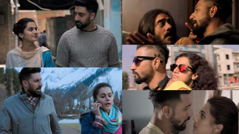 Some stills from Abhishek Bachchan, Taapsee Pannu and Vicky Kaushal starrer Manmarziyaan.