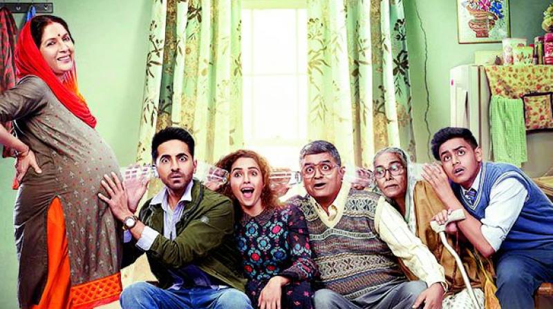 A poster of the film Badhaai Ho.
