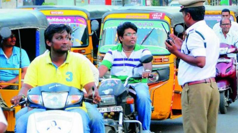 The Hyderabad traffic police on Monday counselled minors who were caught driving vehicles, and their parents at the Goshamahal Traffic Training Institute.