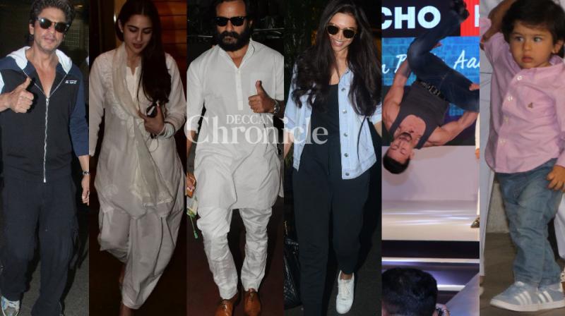 SRK back post award, Taimurs playdate, Saif-Saras ethnic style, others clicked