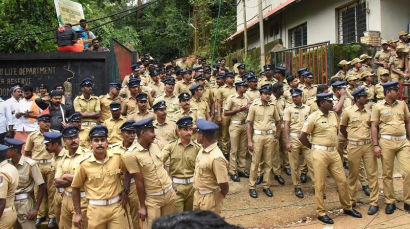 Sabarimala will be under heavy security cover from Saturday night in the backdrop of the violent protests witnessed last month against entry of young women in the 10-50 age group. (Photo: File | PTI)