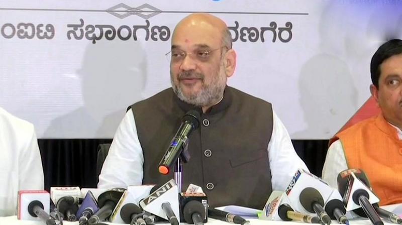 BJP president Amit Shah said farmer suicides have increased in the states governed by Congress while the number of farmers suicide has decreased states ruled by BJP. (Photo: ANI | Twitter)