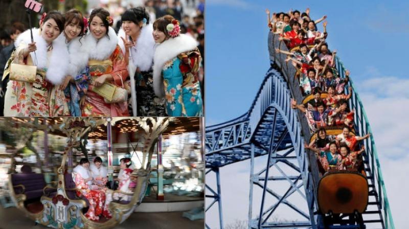 Young people participate in vibrant Coming of Age celebrations in Japan