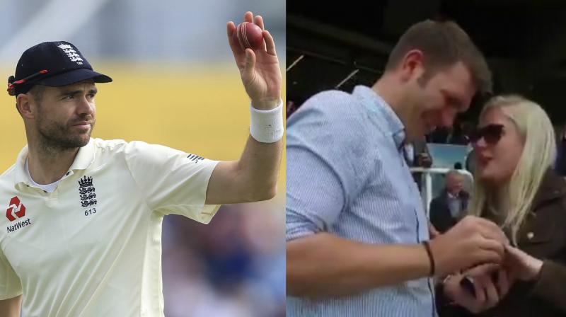 Apart from James Anderson, it was a match to remember for a young couple seated in the stands.(Photo: AP / Screengrab)