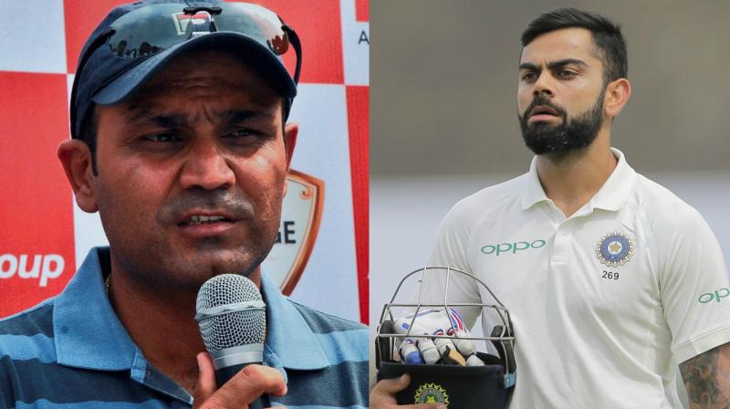 Virender Sehwag strongly believes that Virat Kohli must be getting advice from the coach Ravi Shastri but not implementing it on the field. (Photo: PTI / AP)