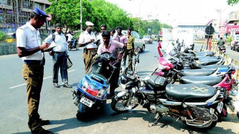 Close to 500 e-challan devices have been rolled out to various traffic chowkies across the city at present