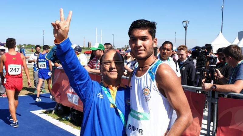 Panwar, 17, had finished second in the first stage in 20.23.30s, behind Patin Oscar of Ecuador. (Photo: IOA/Twitter)