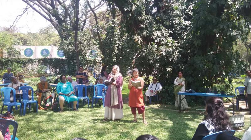 Padmavati Rao and Mamta Sagar performing at Art Park.