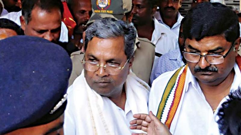 Former CM  and Congress leader Siddaramaiah during a visit to Chikkamagaluru on Wednesday