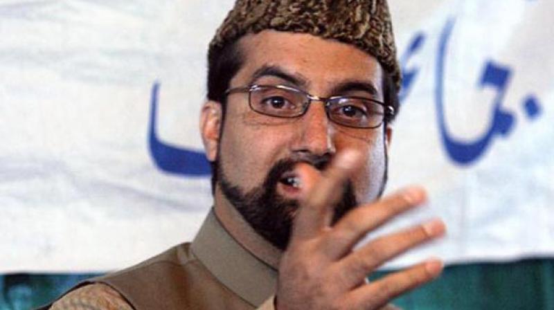 Kashmiri separatist leader Mirwaiz Umar Farooq. (Photo: Twitter | ANI)