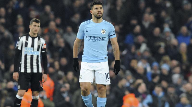 Sergio Aguero has broken record after record in his seven years at City and once again underlined his importance to Pep Guardiolas team by firing a hat-trick against Newcastle, a team he scored five against in 2015.(Photo: AP)