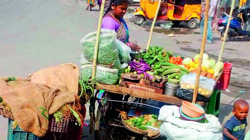 Vendors are occupying not only footpaths but also roads, making it difficult for commuters and pedestrians.