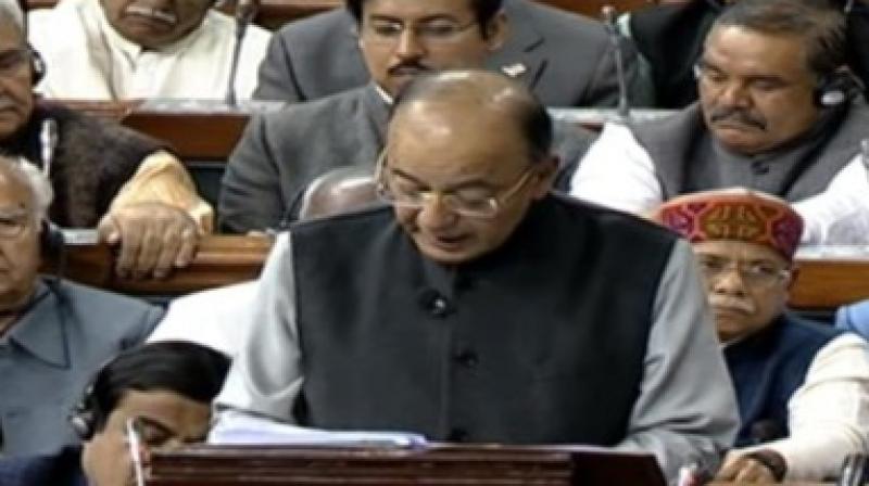 Finance Minister Arun Jaitley presents the Union Budget 2018, says Budget will focus on agriculture and rural economy, health, infra, senior citizens. (Photo: ANI)