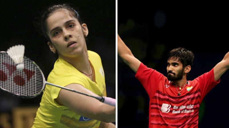 Defending champion Saina Nehwal and Indonesia Open Champion Kidambi Srikanth will spearhead the Indian challenge in Australia Open. (Photo: AP)