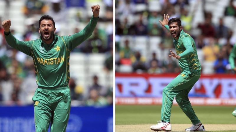 Mohammed Amir will represent Essex, while Junaid Khan will play for Leicestershire in English County. (Photo:AP)