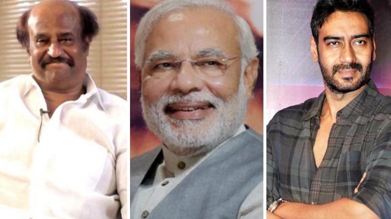 Rajinkanth, Ajay Devgn and several other celebrities took to Twitter to laud Modis new move.