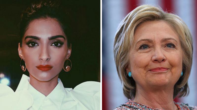 Sonam Kapoor joins several other celebrities campaigning for Clinton.