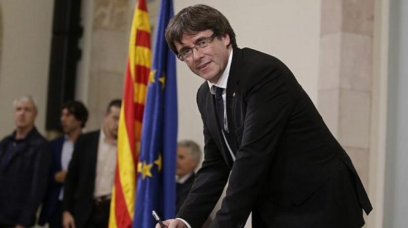 Carles Puigdemont, whose regional government was dismissed by Spanish PM, accused Madrid of premeditated aggression. (Photo: AP)