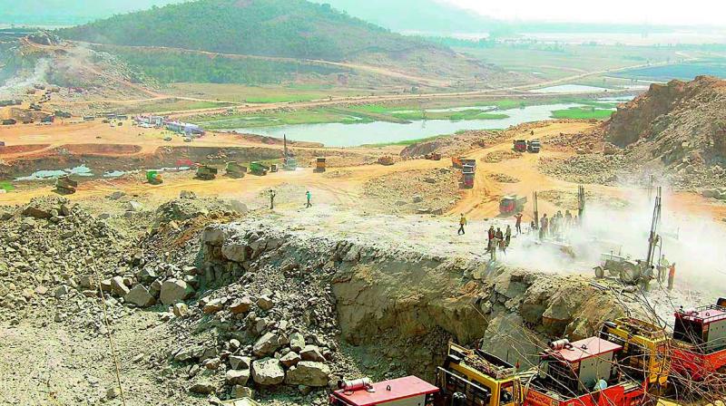 File picture of work going on at the Polavaram project.