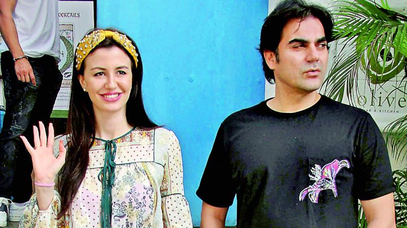 Arbaaz Khan with his girlfriend Giorgia Andriani