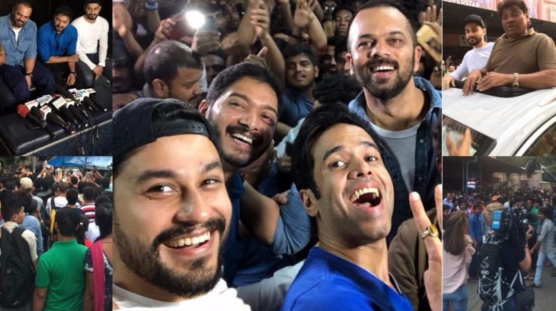 Buoyed by grand opening, Golmaal Again boys catch a show with fans