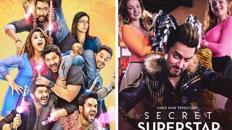 A poster for Golmaal Again and Secret Superstar