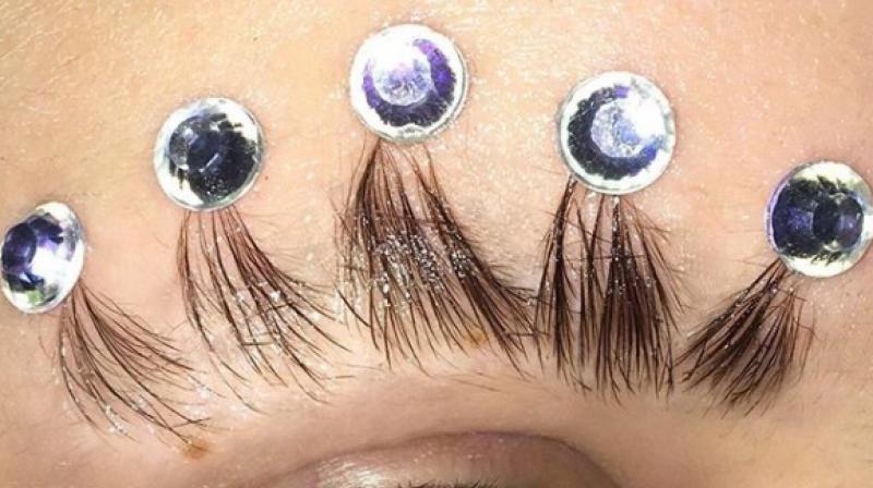 Brow crowns are the latest beauty trend. (Photo: Instagram / sofiepeterseen)