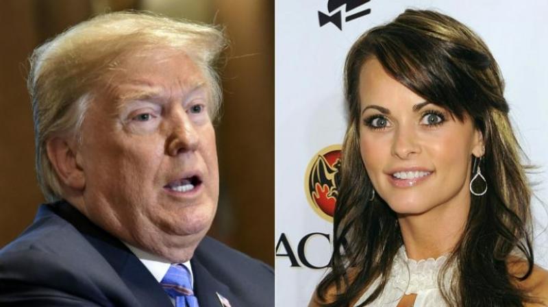 It involves Karen McDougal, a former Playboy model who says she had a months-long fling with Trump after they met in 2006, shortly after Trumps wife Melania gave birth to their son, Barron. (Photo: AFP)
