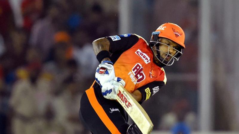 Following the match which SRH lost by four runs, Dhawan took to Twitter to thank his fans and well-wishers for the support and hoped that he would make a comeback soon. Following the match which SRH lost by four runs, Dhawan took to Twitter to thank his fans and well-wishers for the support and hoped that he would make a comeback soon. (Photo: PTI)