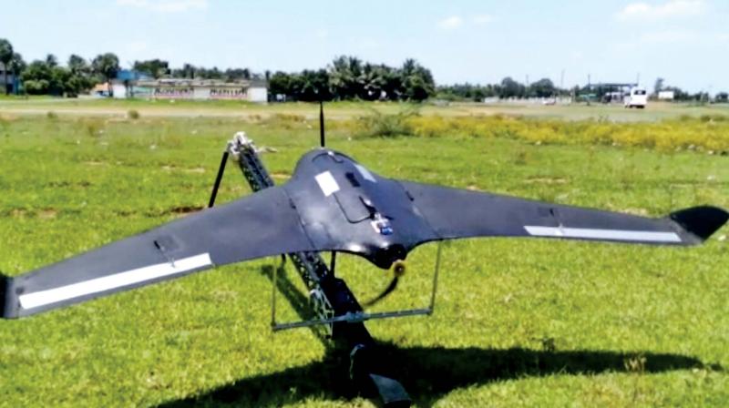 The new unmanned aerial vehicle (UAV) which will monitor the water bodies during this monsoon in the city. (Photo: DC)