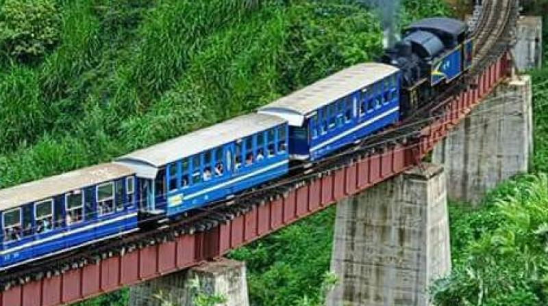 Ooty hill train chugs along the NMR track. 	(Photo: DC)