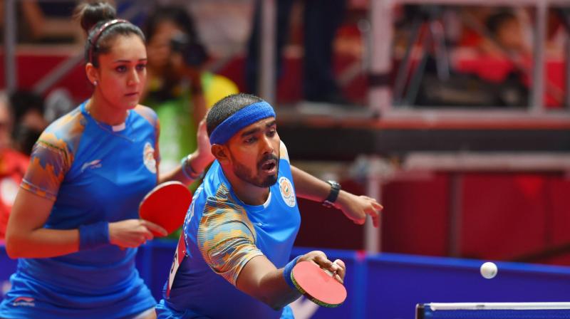 Indias sensational run in the table tennis event at the 18th Asian Games came to an end after Sharath Kamal, G Sathiyan and Manika Batra lost in the pre-quarterfinals of the singles competition on Friday. (Photo: PTI)