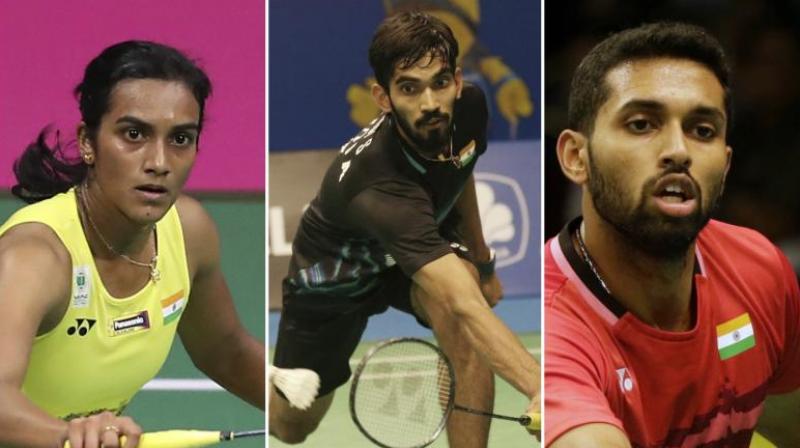 Ace Indian shuttler PV Sindhu had to toil hard even as Kidambi Srikanth and HS Prannoy secured easy victories to progress to the second round of their respective events at the Japan Open, on Tuesday. (Photo: PTI)
