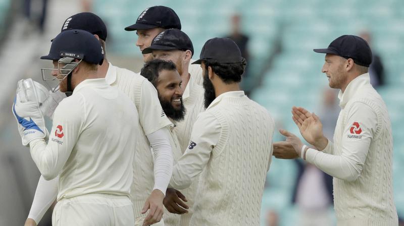 Adil rashid celebrates the wicket of Indias Rishab Pant. (Photo: AP)