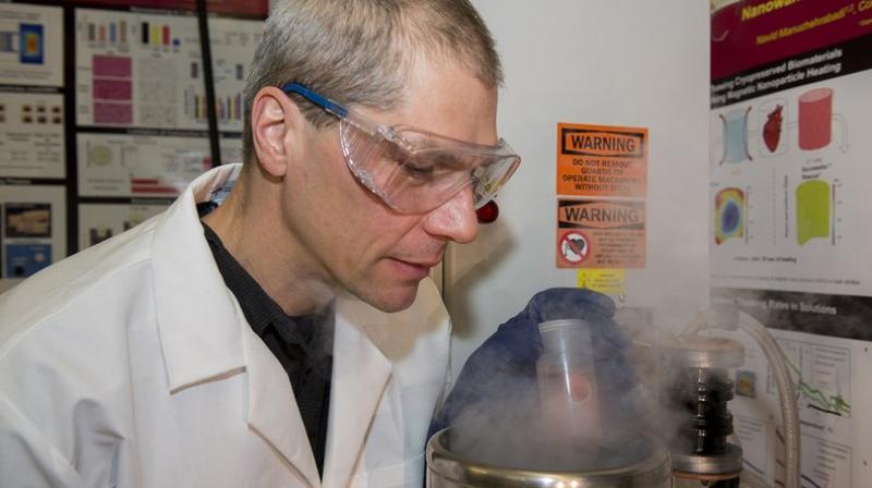 John Bischof, senior author of the study on deep-freezing donated organs, working in a lab. (Photo: AP)