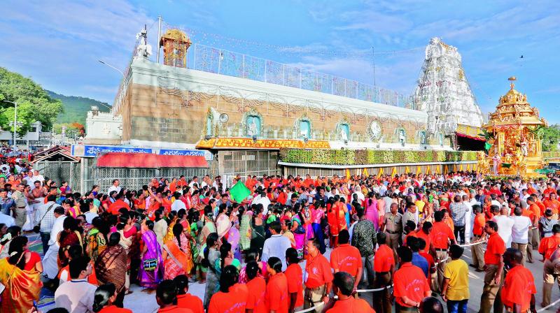 Splendor marked the Rathotsavam event on Wednesday, the penultimate day of the nine-day Srivari Navaratri Brahmotsavams at Tirumala as the ecstatic chanting of Govinda Govinda by the devotees hit the sky.
