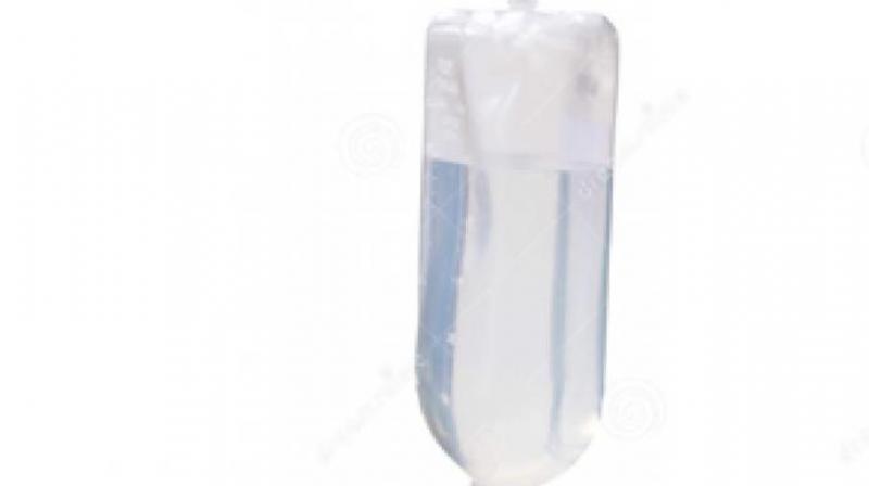 Inspector V. Yadagiri Reddy of Nallakunta police station said that they noticed a black coloured material inside the saline bottle used for the boy. (Representational image)