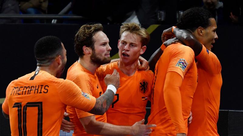 The Dutch, on the road to recovery under new manager Ronald Koeman after failing to qualify for the last two major tournaments, topped League A Group 1 despite finishing level on seven points with France due to a better head-to-head record. (Photo: AFP)