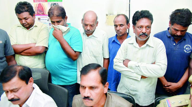 Six persons, including a former GHMC bill collector, were nabbed Saturday for cheating people by promising them jobs in the GHMC and other departments.